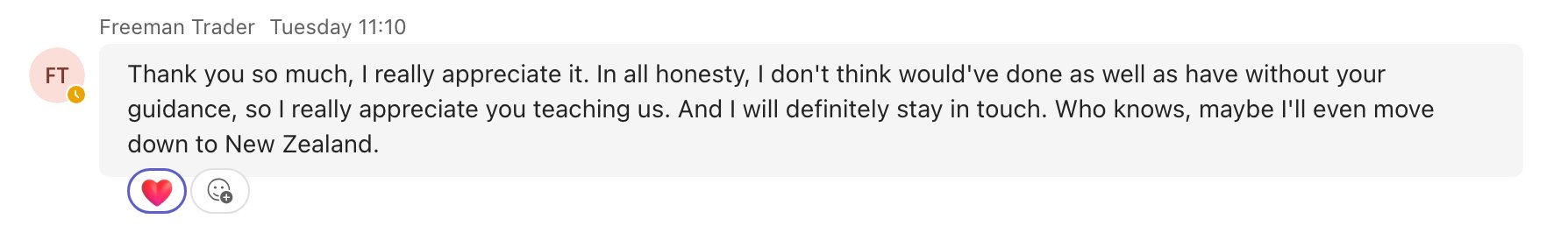 Freeman Trader — I really appreciate your guidance